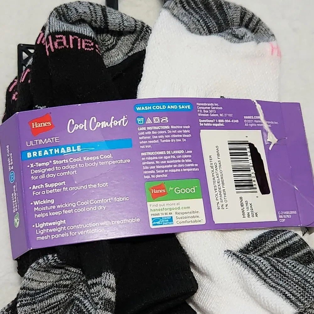 Hanes Socks For Womens Size 5-9 Multicolor 13 Pairs B6